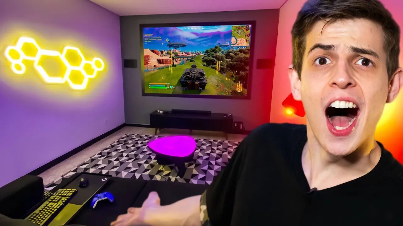 Fiz uma SALA GAMER com R$ 999