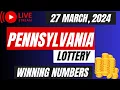 Pennsylvania Day Lottery Results For - 27 Mar 2024