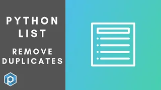 Python Remove Duplicates From List