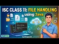 ISC Class 11 File Handling using Java