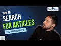 How to use Advanced search in PubMed for Literature Review