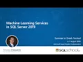 Machine Learning Services in SQL Server 2019