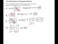 The Determinant of Triangular Matrices