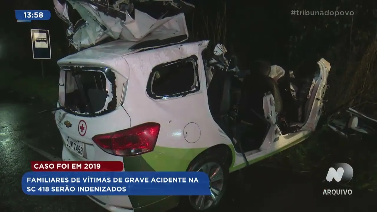 Caso foi em 2019: familiares de vítimas de grave acidente na SC-418 serão indenizados