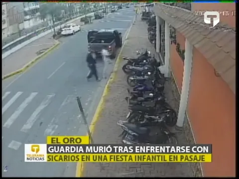 Guardia Murió tras enfrentarse con sicarios en una fiesta infantil en Pasaje