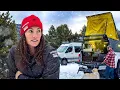 Solving our BIGGEST Winter Truck Camping Problem Portable Diesel Heater to Roof Top Tent