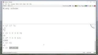 Scheme Programming - Prefix notation and simple arithmetic