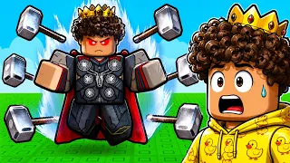 ¡EVOLUCIONÉ hasta ser el SUPERHÉROE MÁS FUERTE de Roblox!