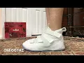 Nike Lebron Soldier 11 XI Triple White On Foot