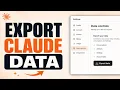 How to Export Claude Data Step by Step Tutorial