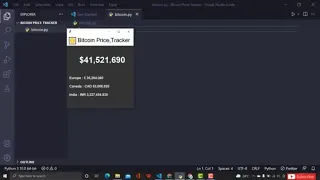 How to make a Real time Bitcoin Price Tracker using Python Python Projects