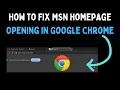 How to Fix MSN Homepage Opening in Google Chrome on Windows 11