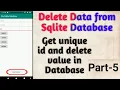 How to Delete Data from SqLite Database Android Programming