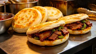 【LIVE】Roujiamo (Chinese hamburger) sold on the roadside