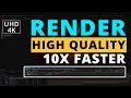 How to Render Fast High Quality After Effects Projects Render 10x Faster Fast Rendering Tips