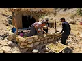 Download Lagu Nomadic life in the mountains🌄 | Building a nomadic house with stone walls and thatch🏞🏡