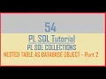 Tutorial 54 Nested Table as Database Object