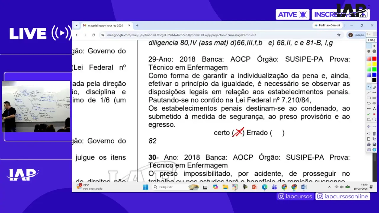 Happy Hour - Policia Penal do RN: Lei de Execução Penal