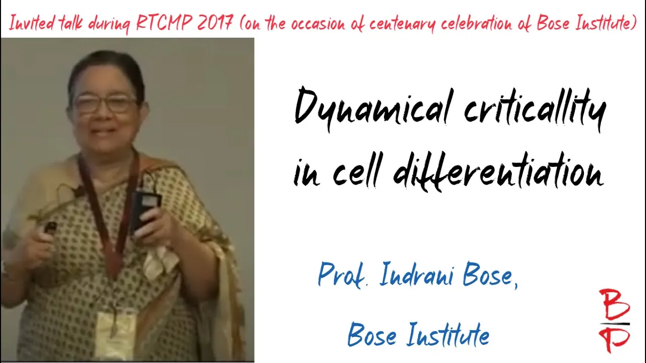 Invited Talk by Prof. Indrani Bose (Bose Institute, Kolkata)
