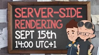 Server-Side Rendering Live Code Session - Thursday 15th September