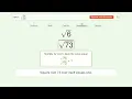 Simplify sqrt - Square Root of a Fraction Tiger Algebra Solver