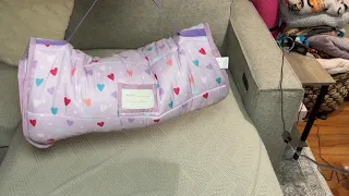 Review of Toddler nap mat with built-in pillow blanket