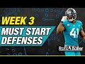 Defense Start Em Sit Em - Fantasy Football Week 3