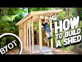 BUILDING A LEAN TO SHED START TO FINISH Part 1 of 2