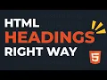 HTML Headings Explained h1 h6 Paragraph Best Practices Learn HTML HEADINGS AND PARAGRAPHS