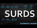 SURDS SIMPLIFYING MULTIPLYING DIVIDING ADDING NATIONAL 5 MATHS