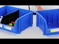 Large size stackable bins with dividers