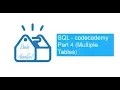 SQL - codecademy Part 4 Multiple Tables