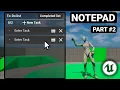 UE5 Notepad Tutorial - Part 2 Task Display