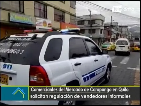 Comerciantes del mercado de Carapungo en Quito solicitan regulación de vendedores informales