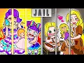 paper dolls Rich vs Poor Rapunzel in Prison Mother and Daughter Rapunzel Family