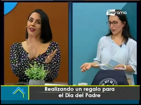 Realizando un regalo para el día del padre