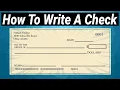 How To Write A Check To Someone