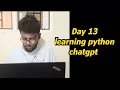 Day 13 python learning 1 hr using chatgpt learning python bharathithasan devops