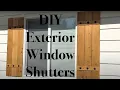 DIY Exterior Home Window Shutters Made Inexpensively With Metal Accents DIY Window Shutters