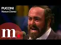 Luciano Pavarotti in a legendary performance of Nessun Dorma in Hyde Park