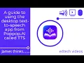 A guide to using the desktop text to speech app from Poppop AI called TTS