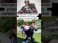 Georgia State police carries out a protester
