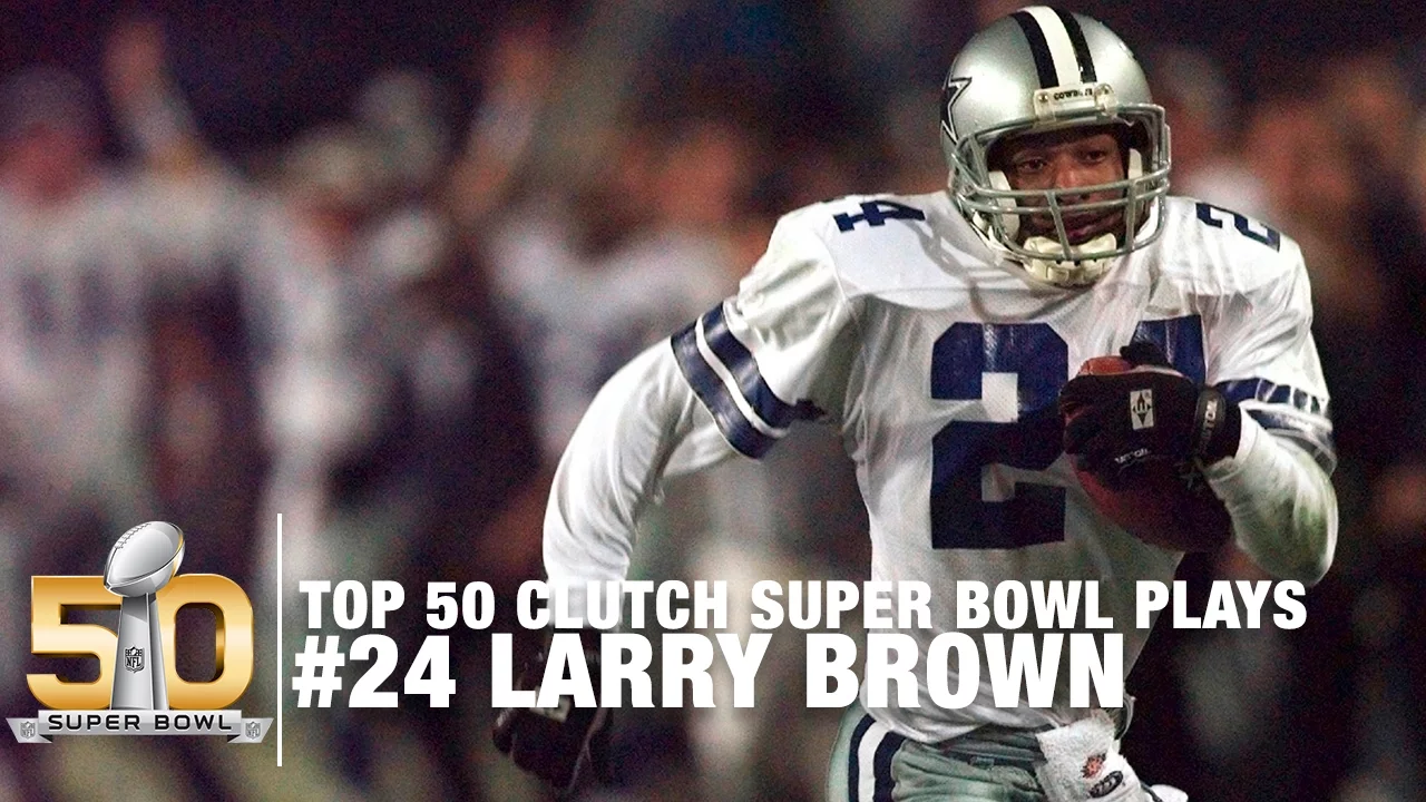 #24: Larry Brown's 33-yard Pick Six Super Bowl XXX | Top 50 Clutch Super Bowl Plays