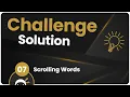 Coding Challenge SOLUTION - Scrolling Words Animation
