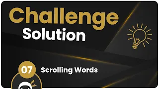 Coding Challenge SOLUTION - Scrolling Words Animation
