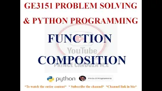 FUNCTION COMPOSITION GE3151 PROBLEM SOLVING AND PYTHON PROGRAMMING NOTES