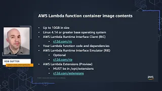 AWS Lambda Container Image Support Intro to the OCI format E2