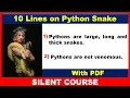 10 Lines on Python Snake 10 Lines paragraph on Python Snake Python Snake 10 In English