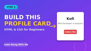 Building a Simple Profile Card with HTML CSS Beginner Project