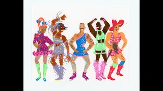 Bodybuilders in Party Dresses (sketch)